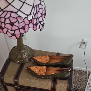 Tory Burch Black and Tan Woven Leather Flats